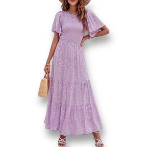 Elegant Lavender Maxi Dress